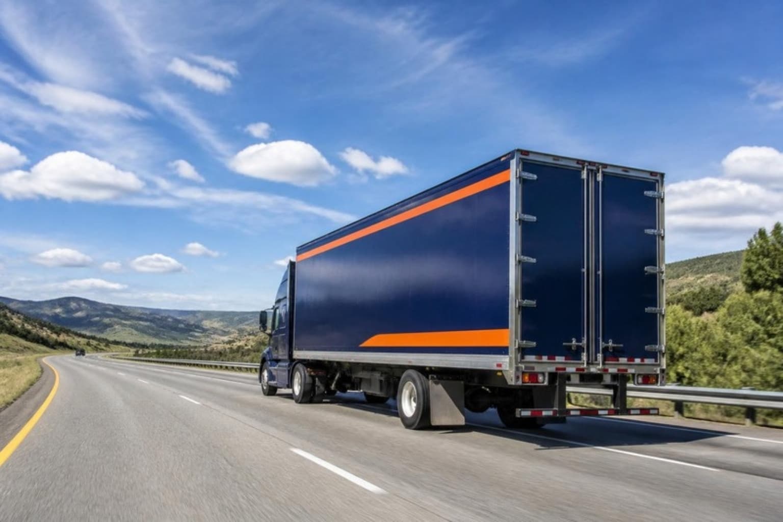 Logic Moving truck on an interstate highway